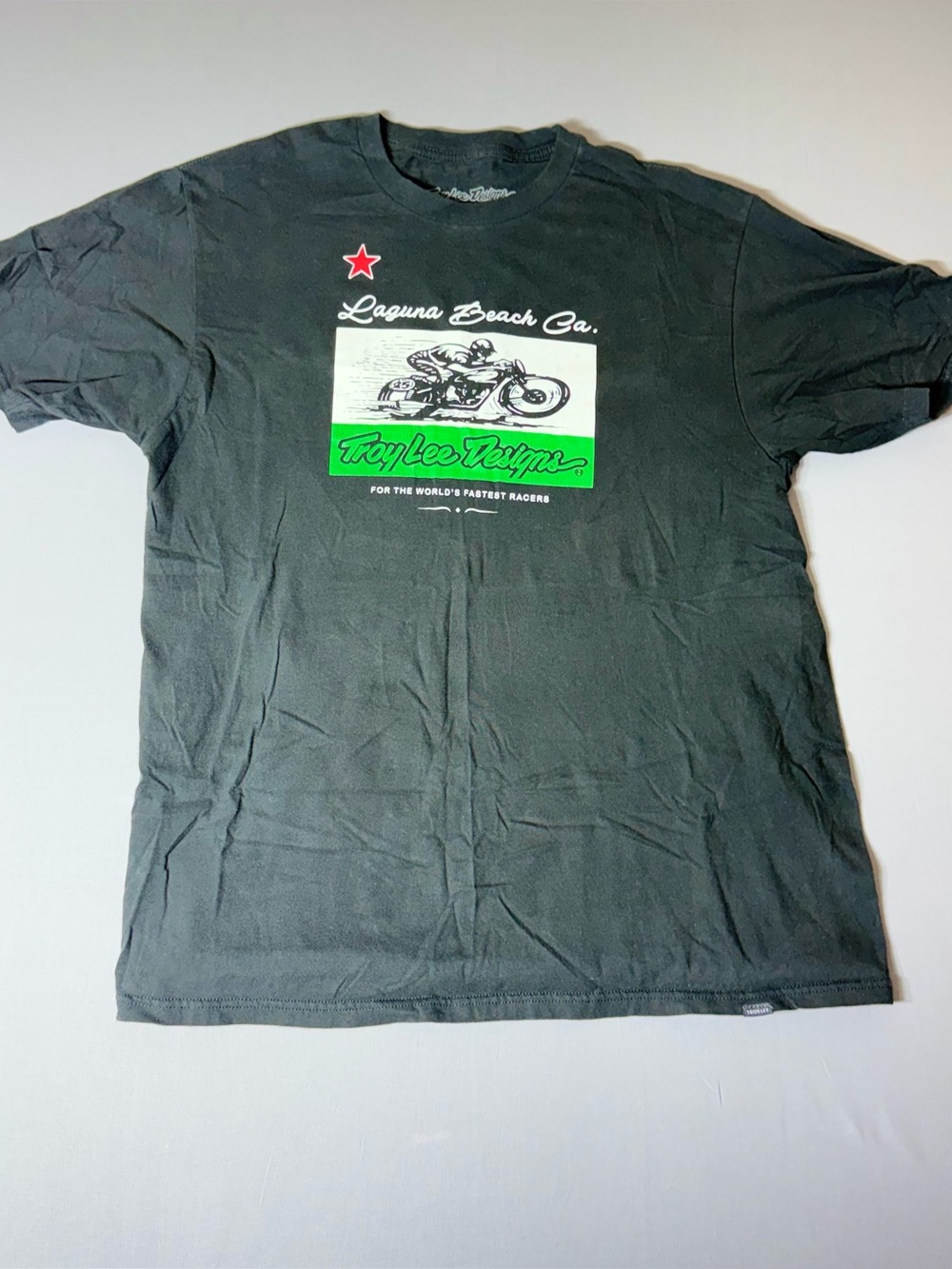 Troy Lee designs Laguna‎ CA black graphic T-shirt